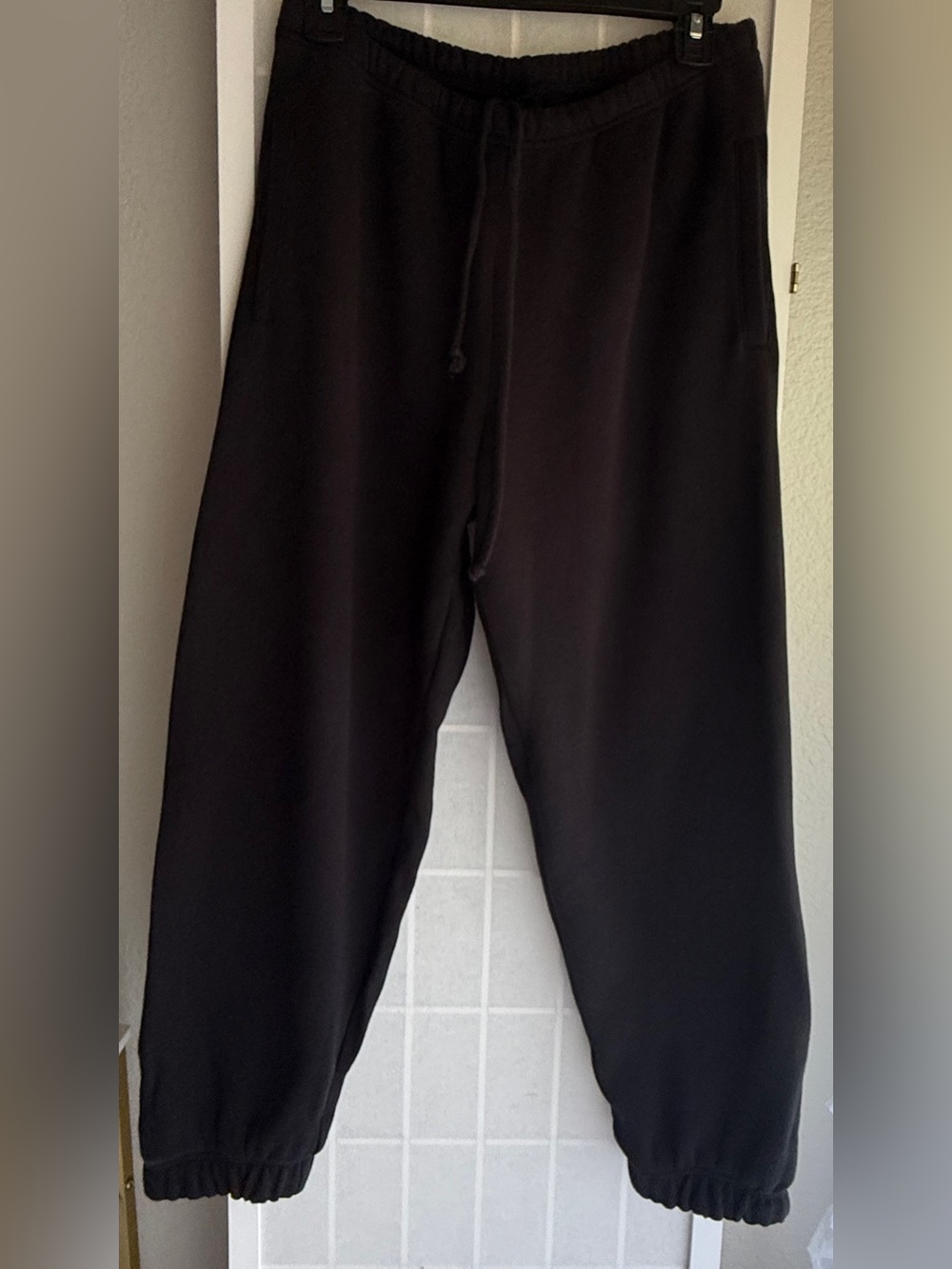 Women Black Jogger Sweatpants - Casual Drawstring Pants